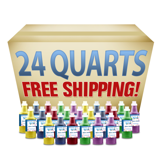 24 Quarts Snow Cone Syrup = Free Shipping! (Heavenly)
